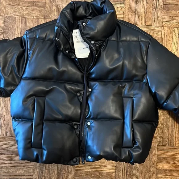 Zara Black Cropped Puffer Jacket - Picture 2 of 4